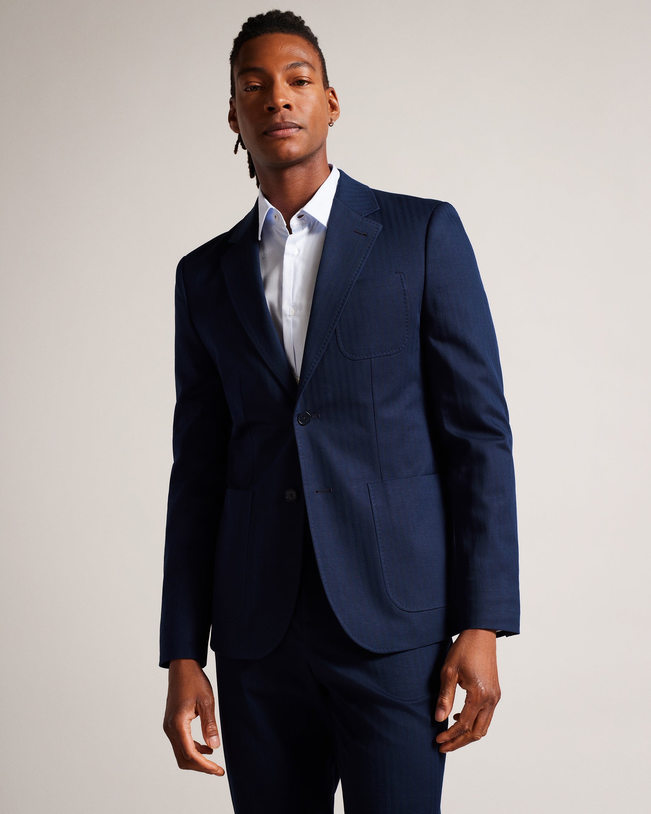 Cotton-linen jacket with pockets - Man