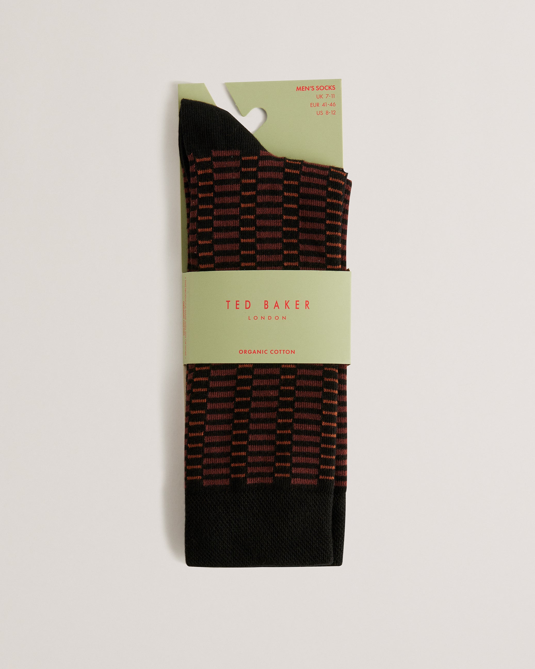 Buy Ted Baker Mid Green Tedtext Semi Plain Socks from Next USA