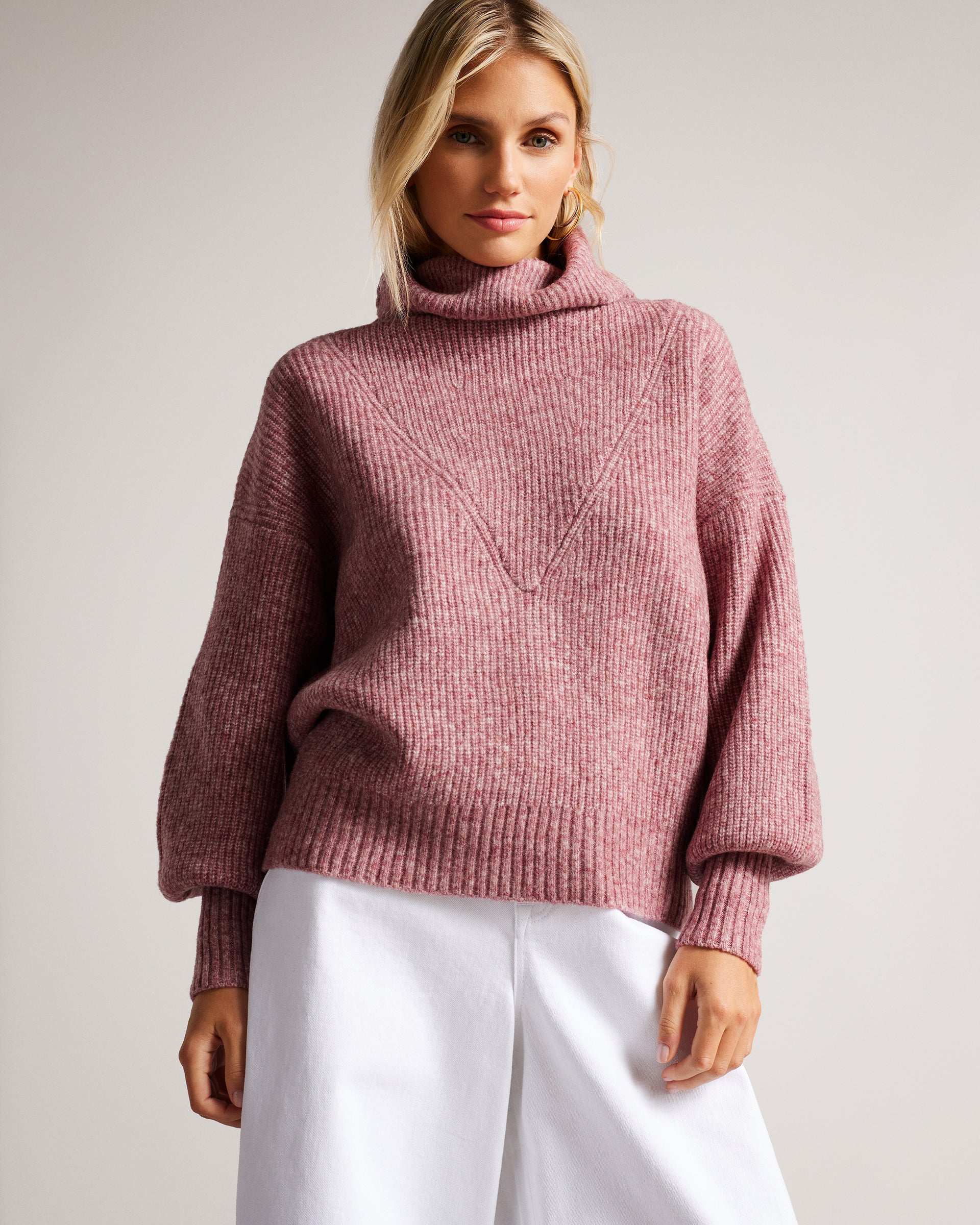 Ted Baker Emallly Branded Jacquard Knit Sweater