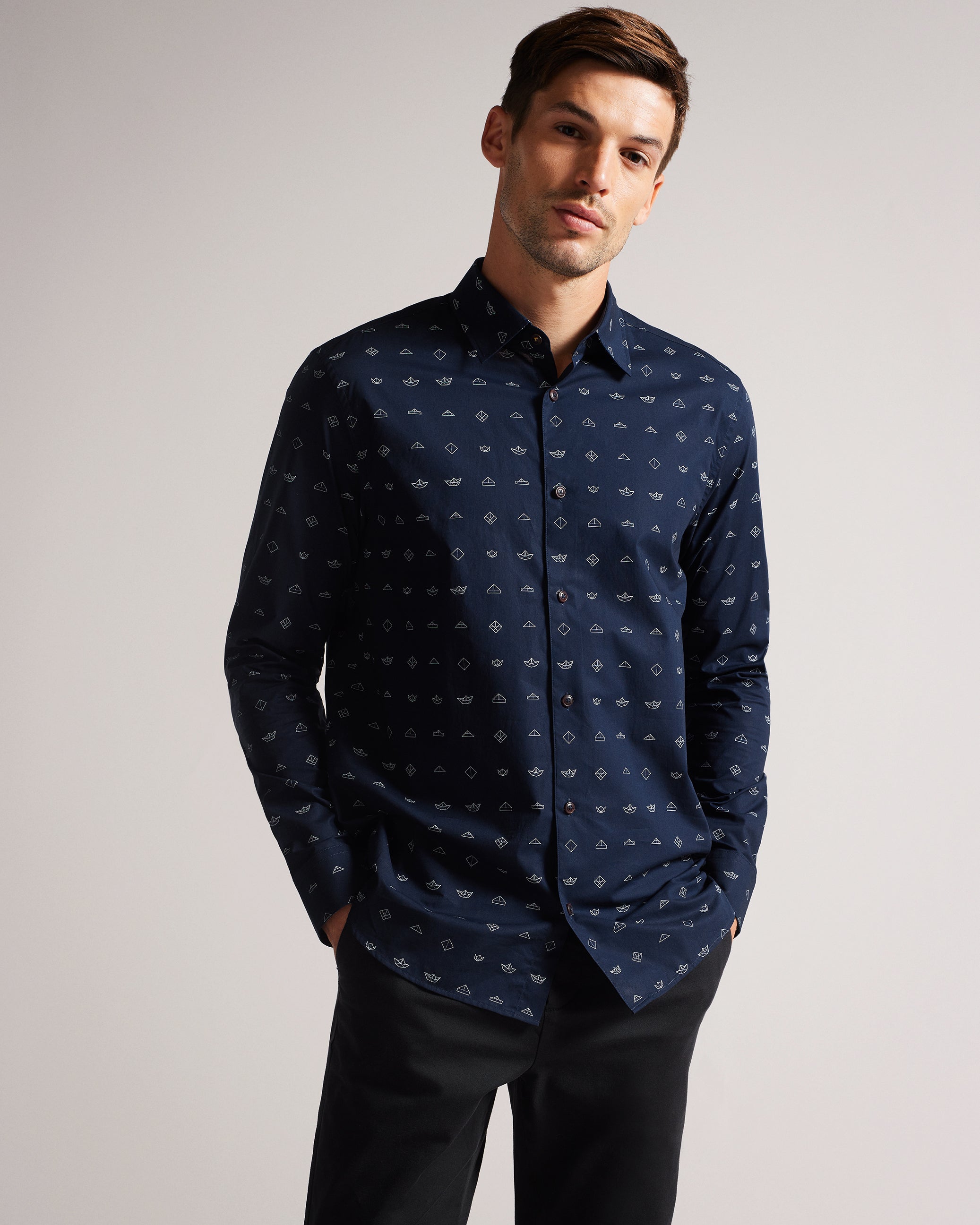 WITLY - LS Paper Boat Print Shirt – Ted Baker, United States