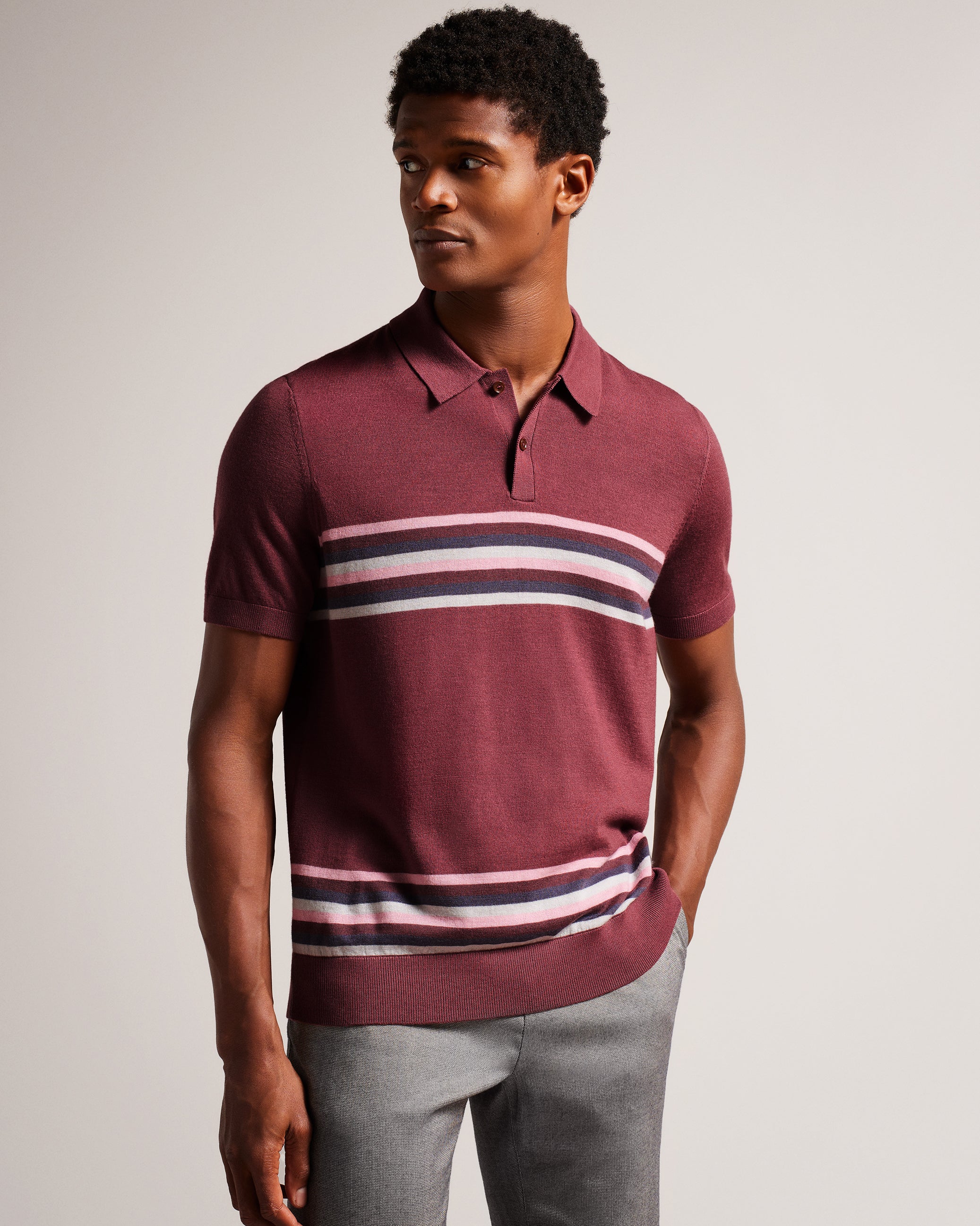 PITAL - SS Merino Stipe Polo – Ted Baker, United States