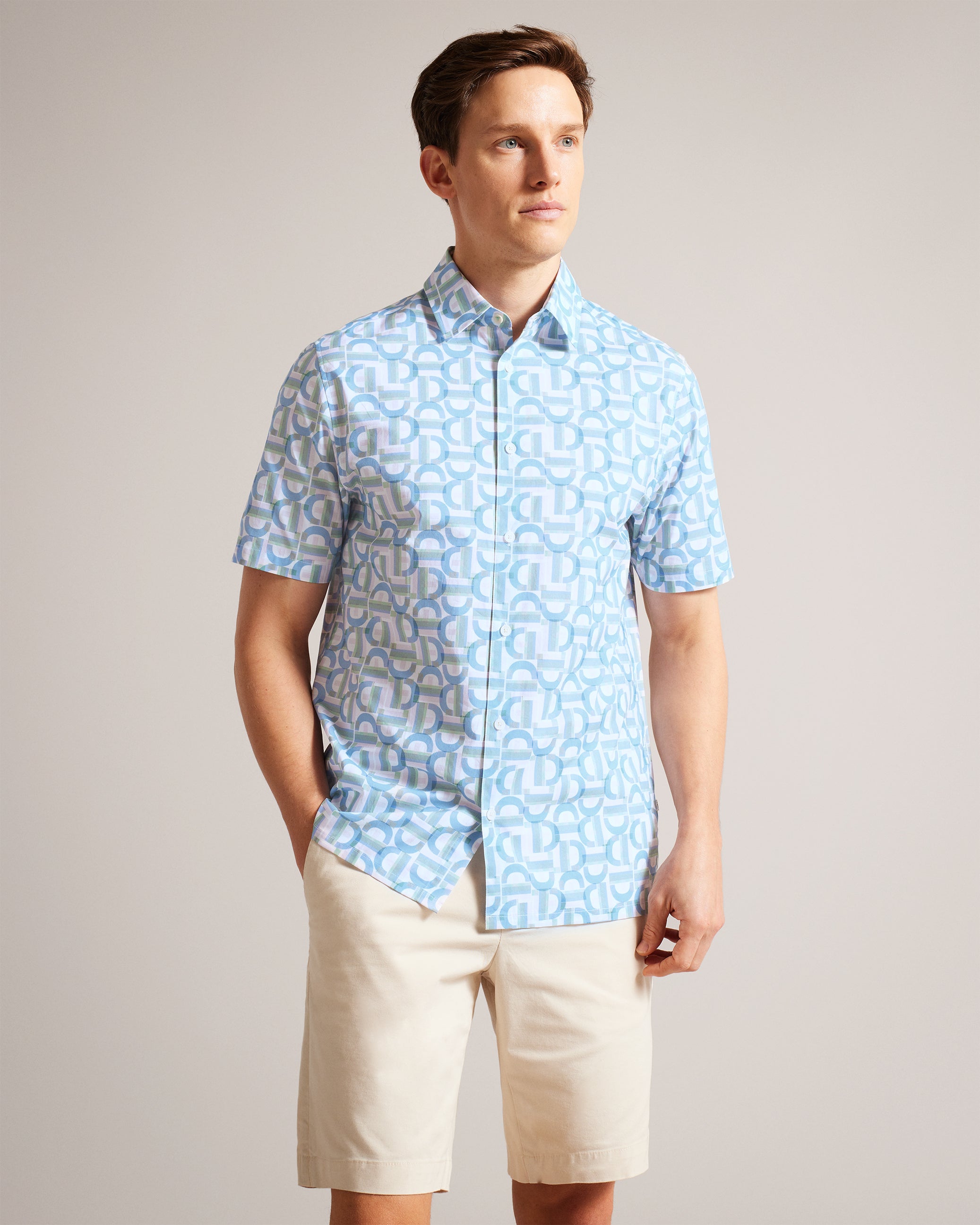 GLAIS - Short Sleeve Cotton Branded Geo – Ted Baker, United States