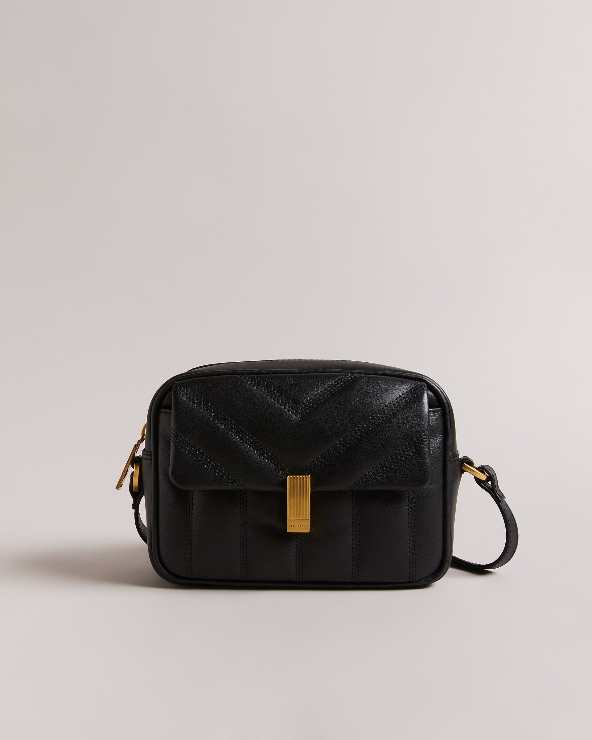 Ted Baker Clarria Leather Cross-body Bag In Grey